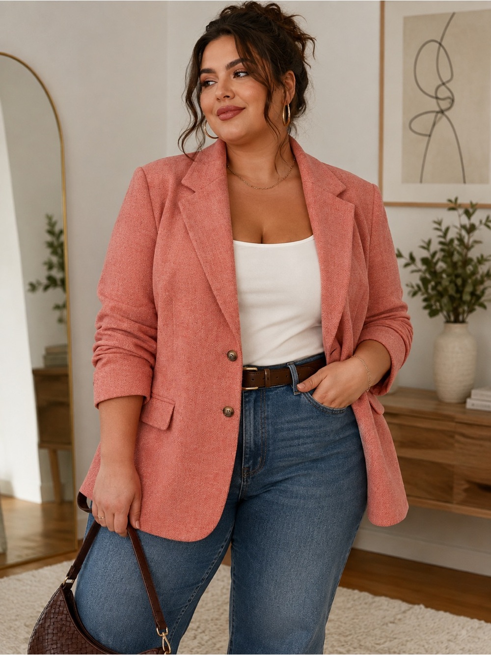 Pendleton vintage deadstock NWT 100% wool pink women’s blazer jacket plus size
